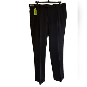 Haggard black dress pants for men. Classic fit, 38W x 30L in size. Black color.